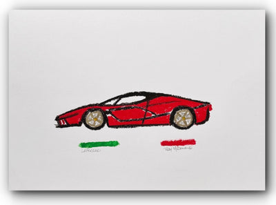 Ferrari LaFerrari art drawing oil pastel teddy McDonald